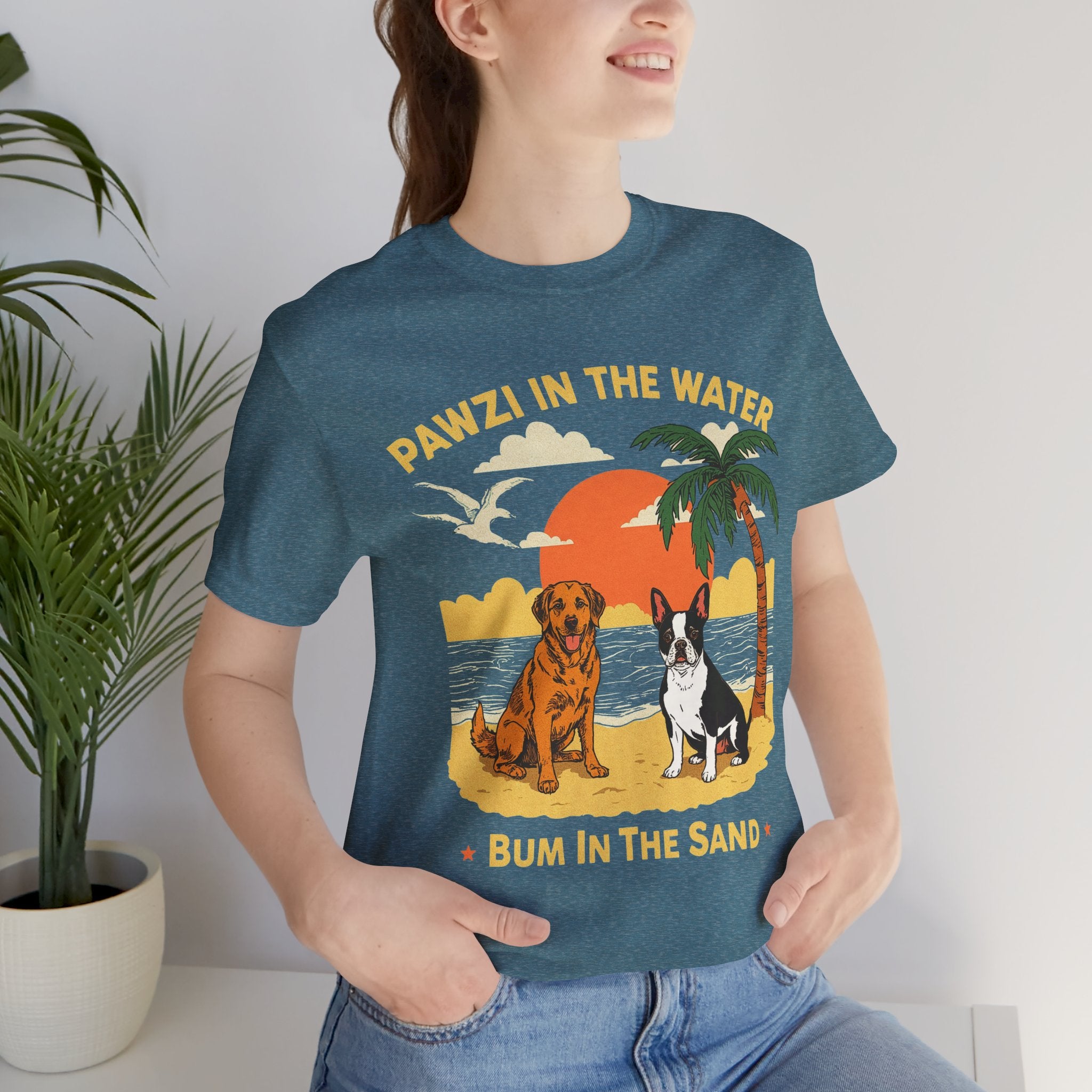 Pawzi In The Water (Adult Short Sleeve T-Shirt)