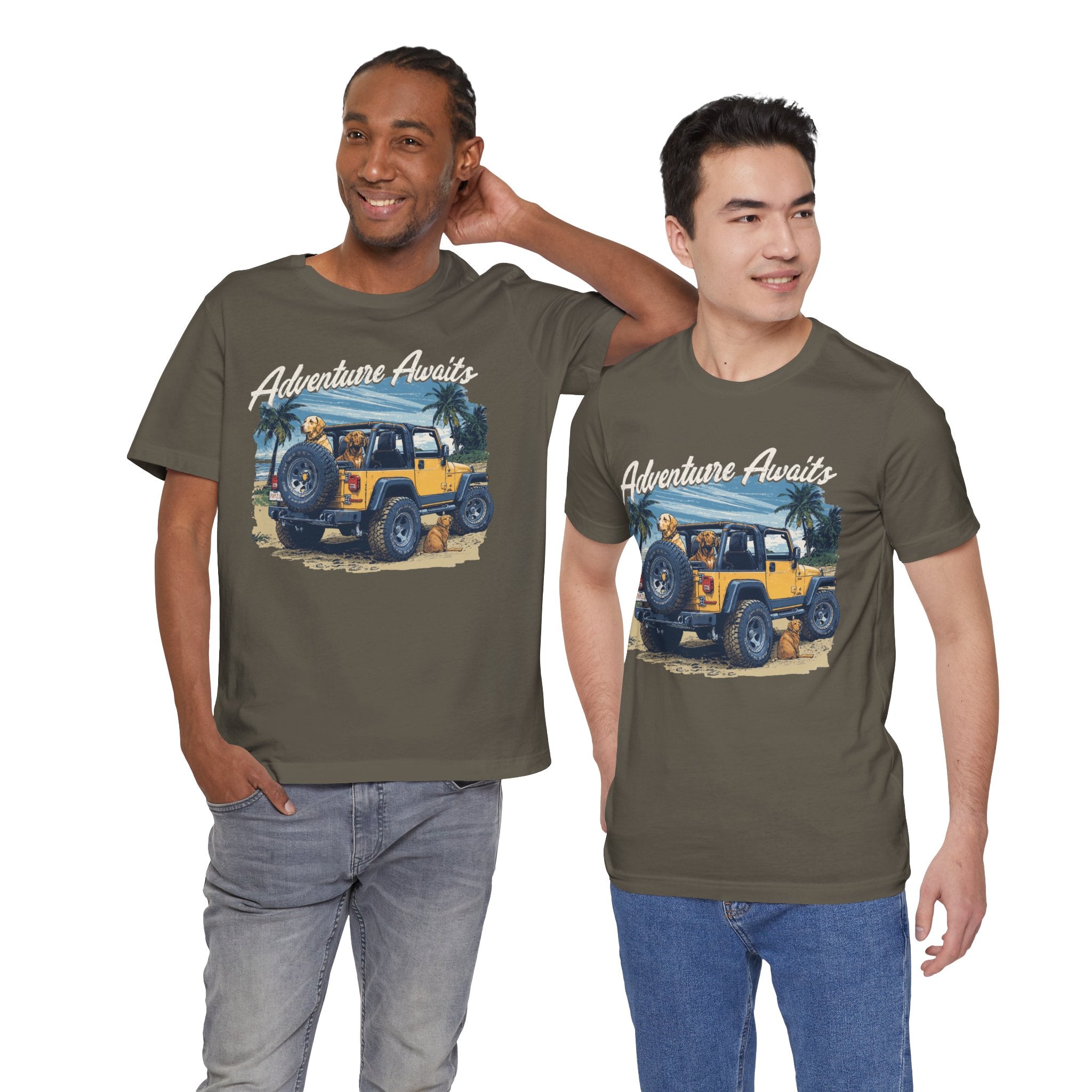 Adventure Awaits (Beach) (Adult Short Sleeve T-Shirt)