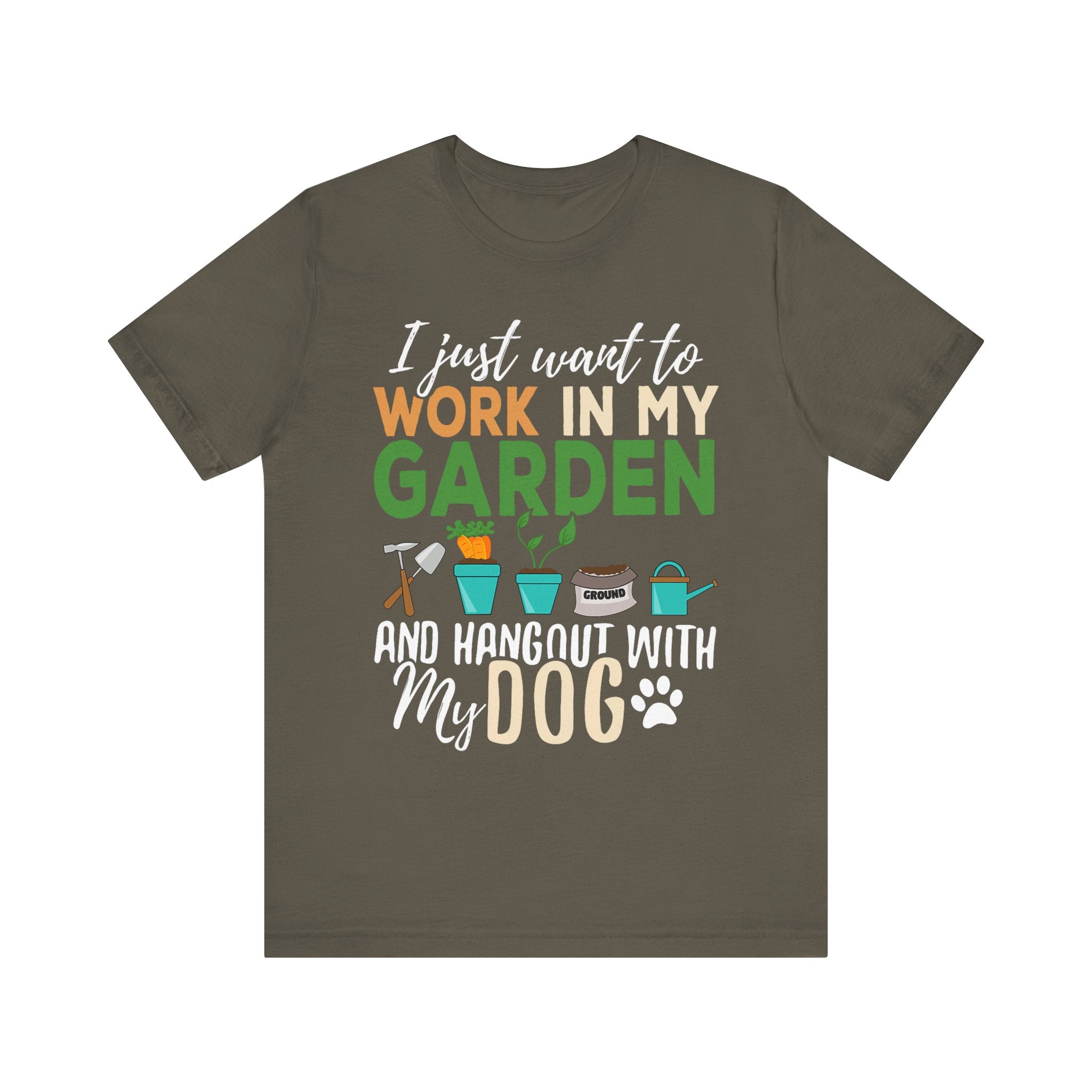 Gardening Dog Lover T-Shirt – Funny Garden Work Pet Gift Tee