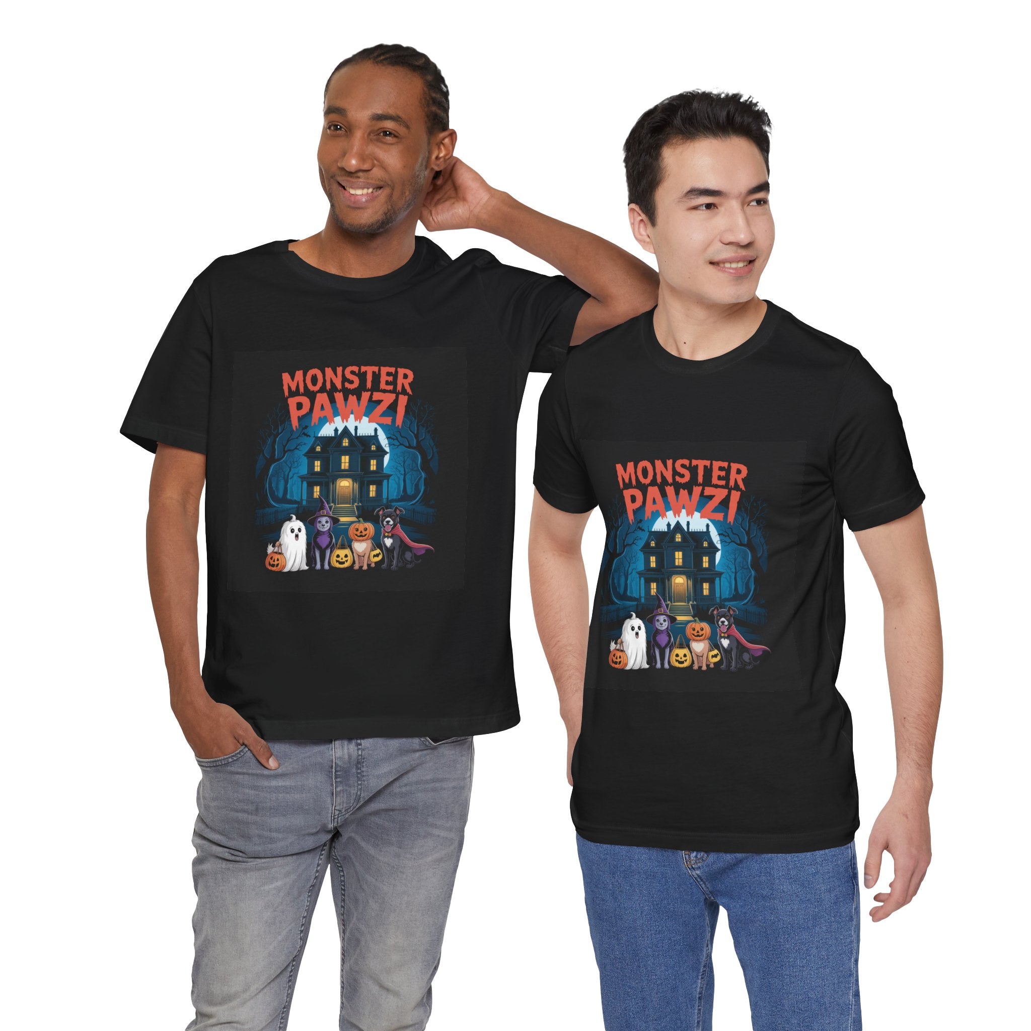 MONSTER PAWZI (BACK PRINT) (ADULT SHORT SLEEVE T-SHIRT)