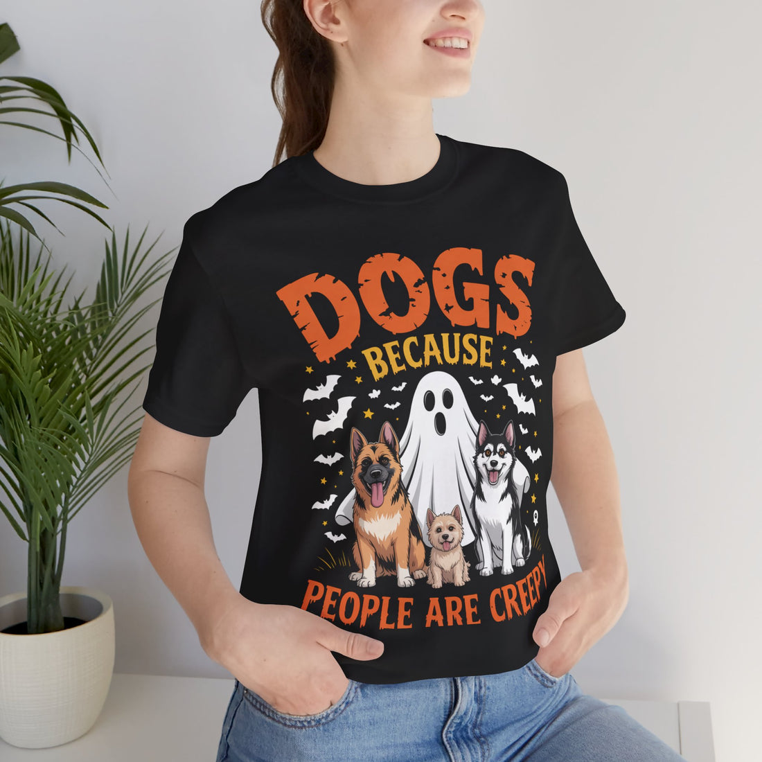 Creepy Canines (Front Print) (Adult Short Sleeve T-Shirt)