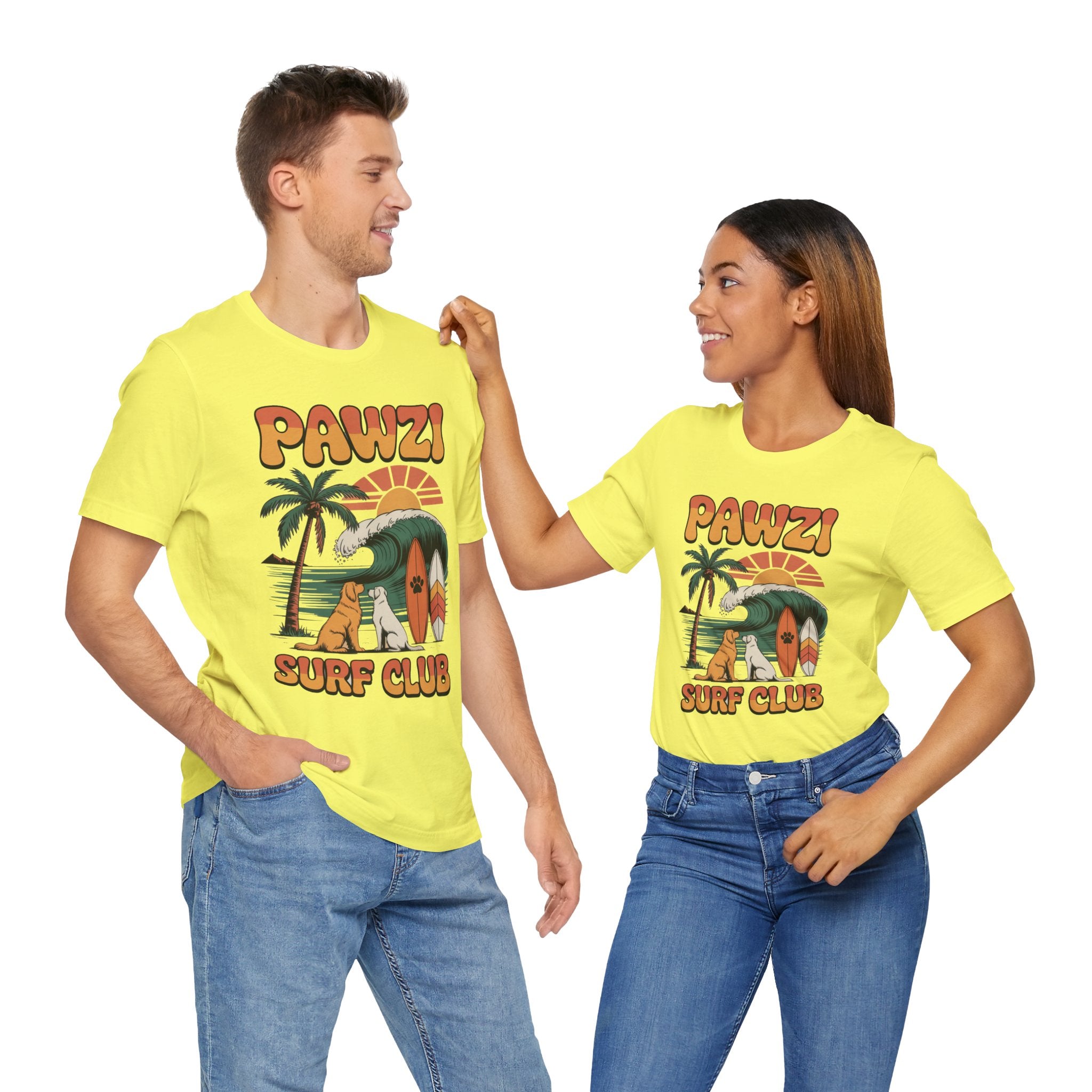Pawz Surf Club (Adult Short Sleeve T-Shirt)