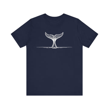 Whale Tail Line Art T-Shirt