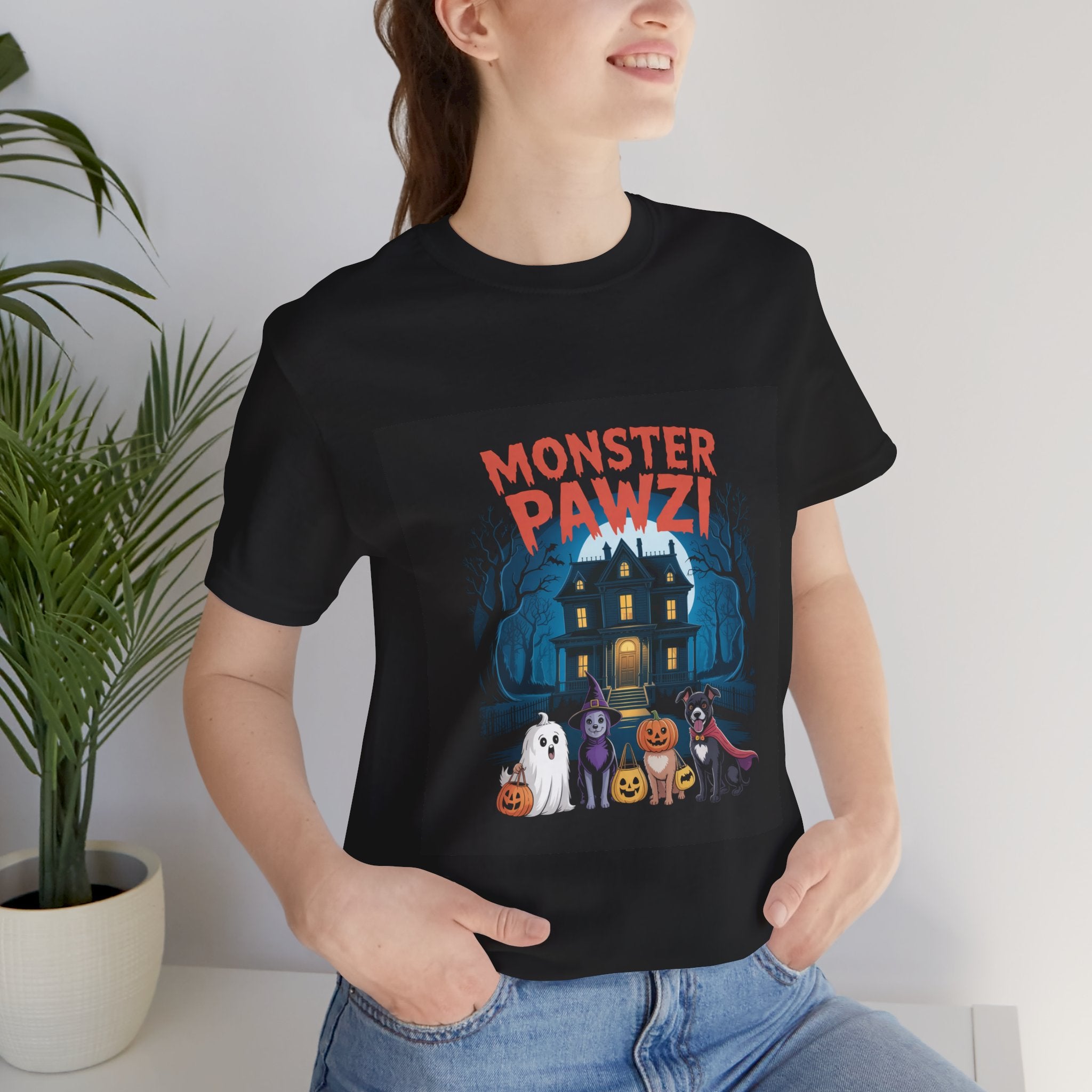 MONSTER PAWZI (BACK PRINT) (ADULT SHORT SLEEVE T-SHIRT)