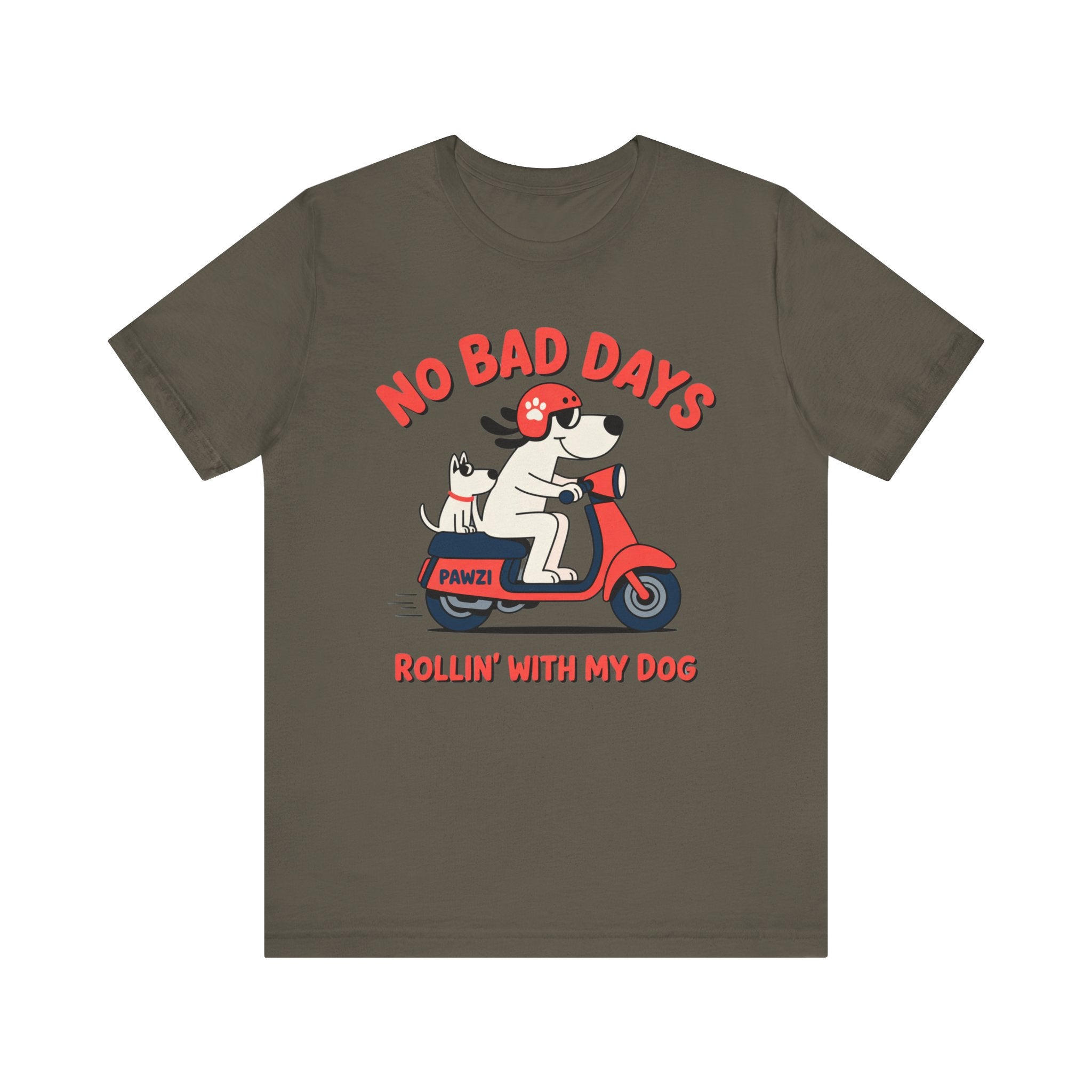 Rollin' With My Dog (Adult Short Sleeve T-Shirt)