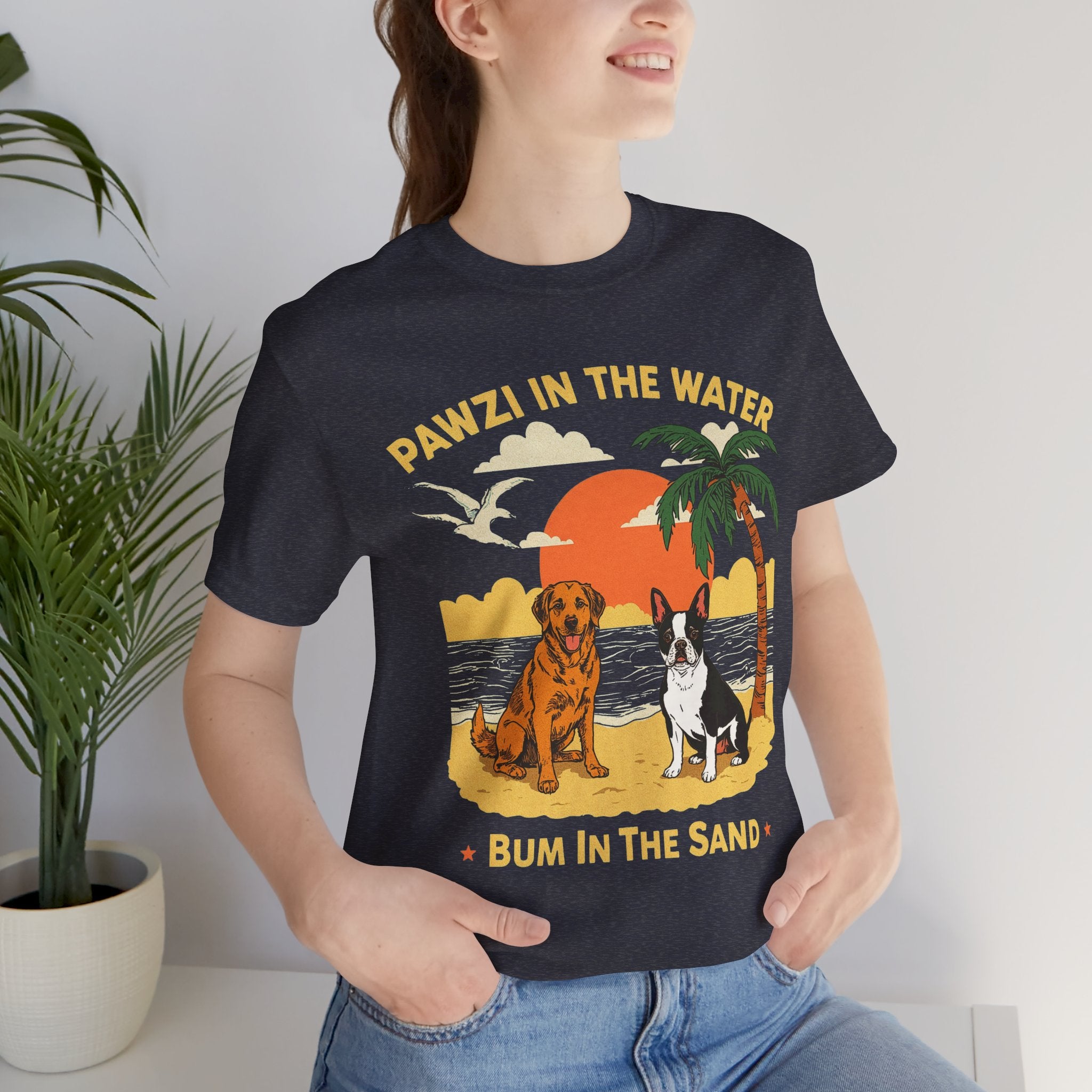 Pawzi In The Water (Adult Short Sleeve T-Shirt)