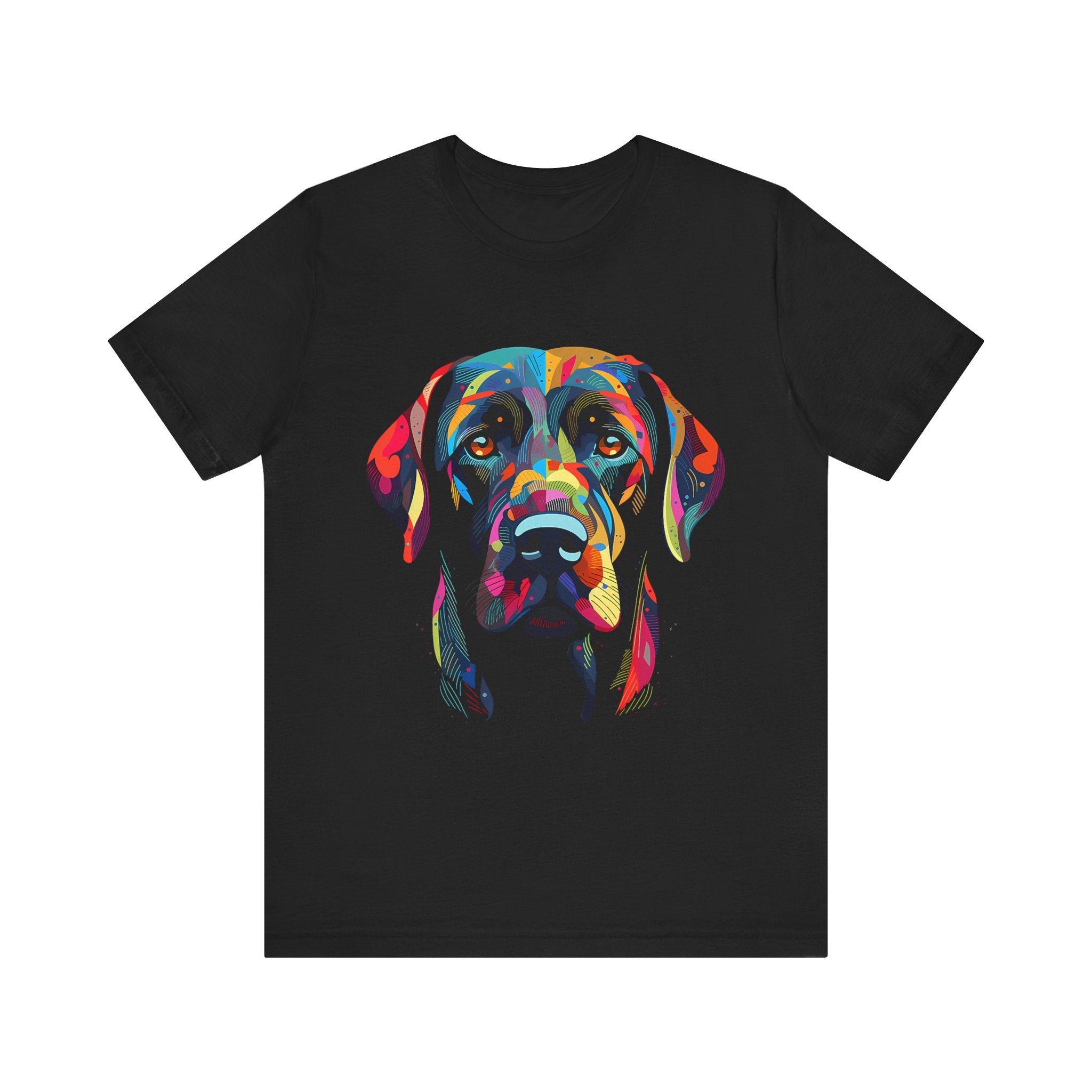 Colorful Labrador Retriever Dog Face T-Shirt