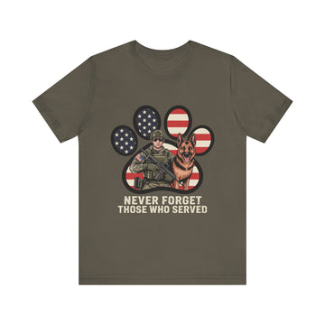 Freedom Pawzi - Military Green (Adult Short Sleeve T-Shirt)