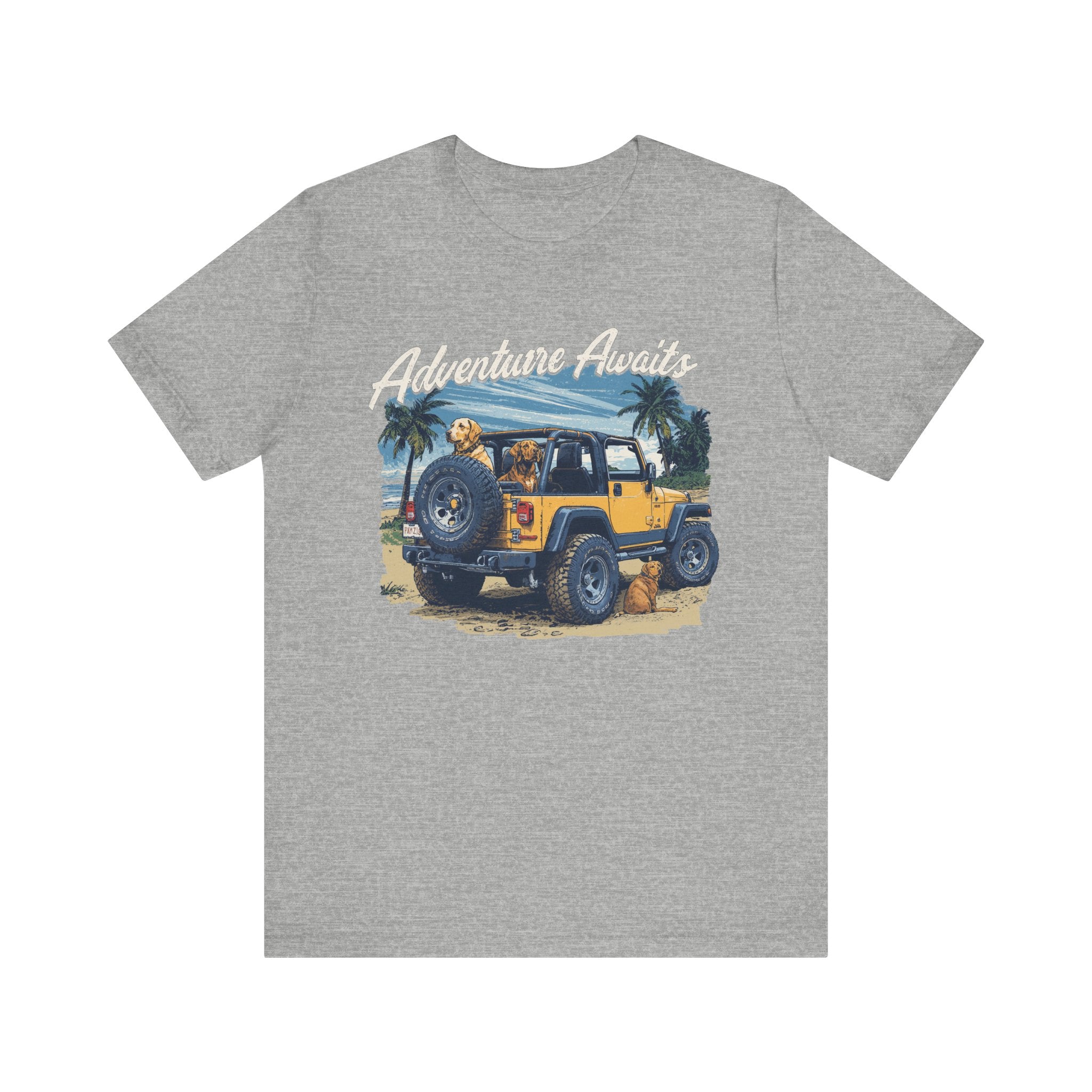 Adventure Awaits (Beach) (Adult Short Sleeve T-Shirt)