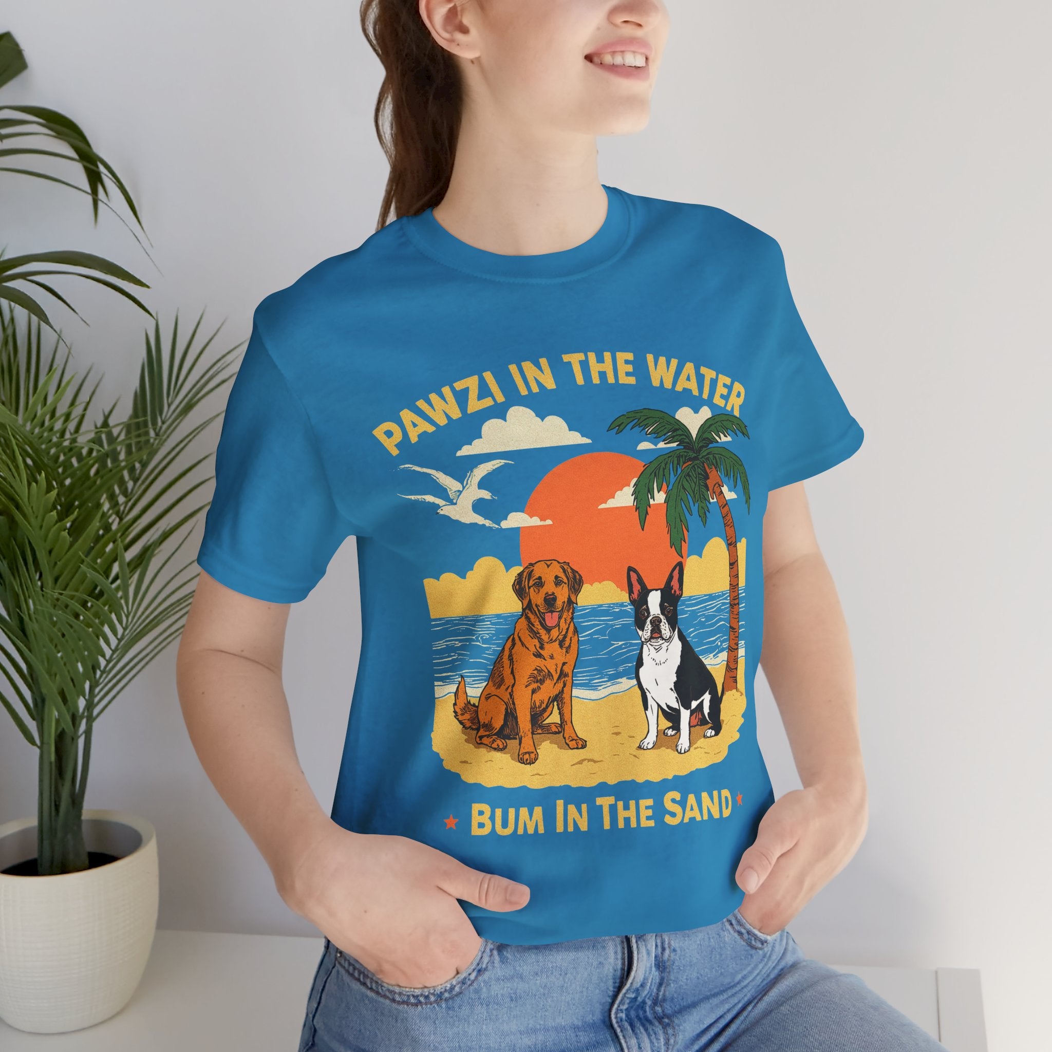 Pawzi In The Water (Adult Short Sleeve T-Shirt)