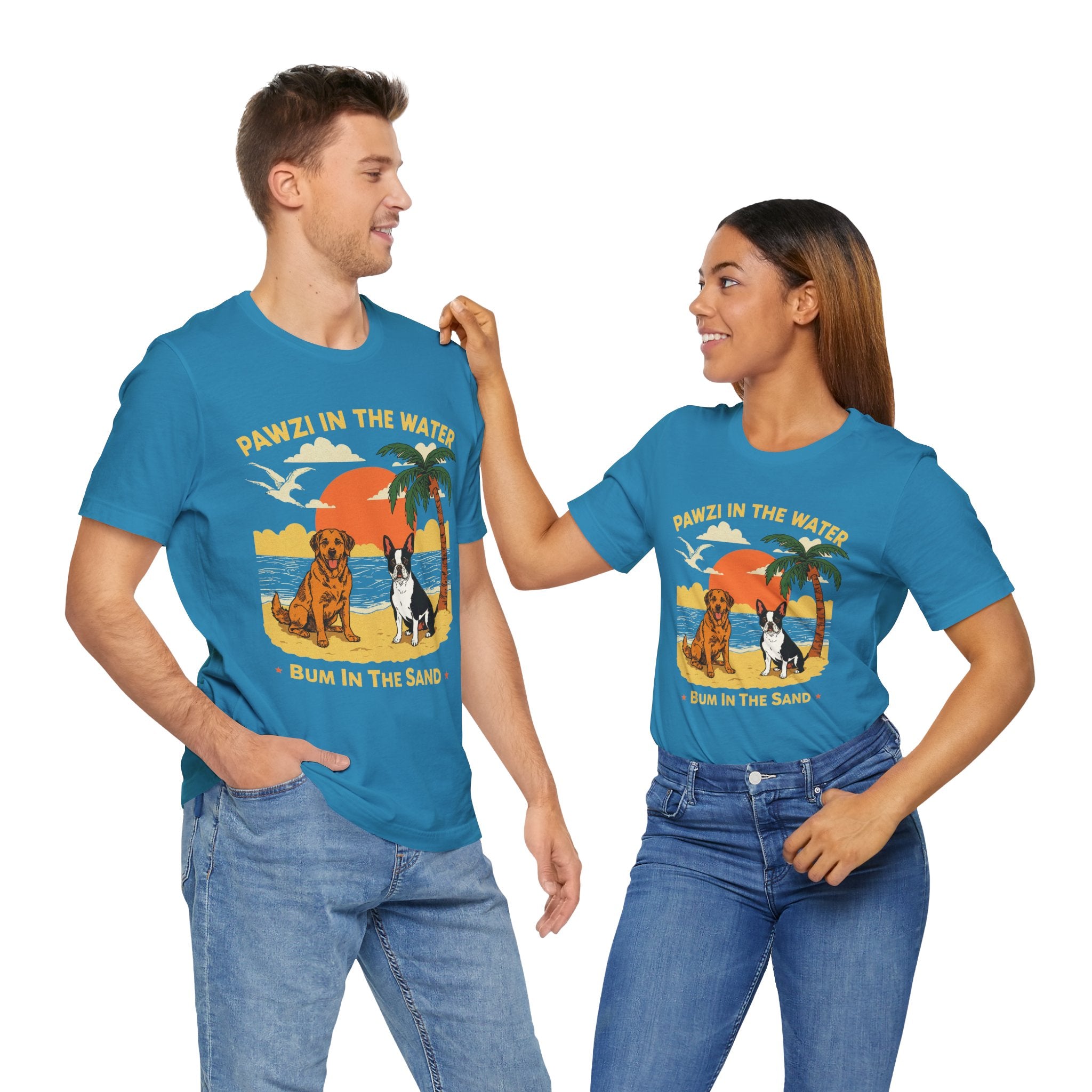 Pawzi In The Water (Adult Short Sleeve T-Shirt)