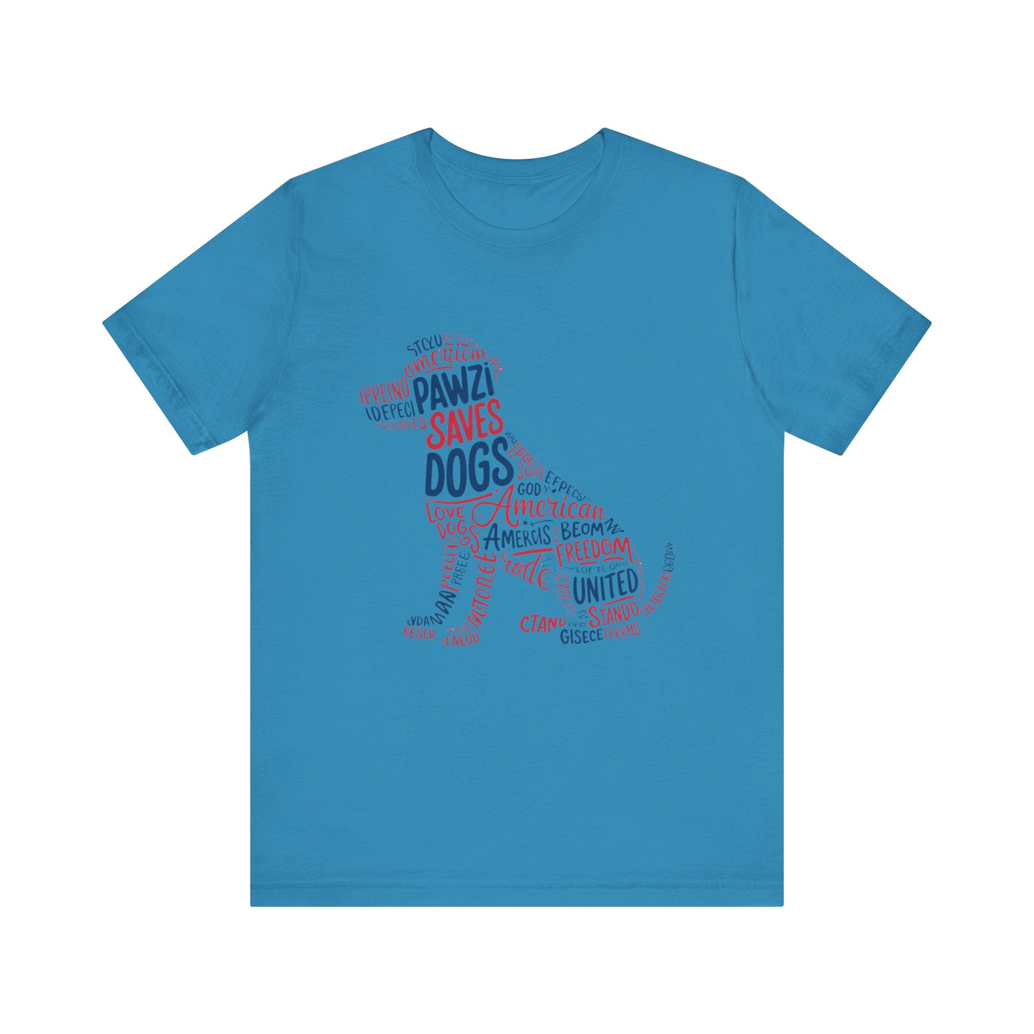 Dog Silhouette - Back Print (Adult Short Sleeve T-Shirt)