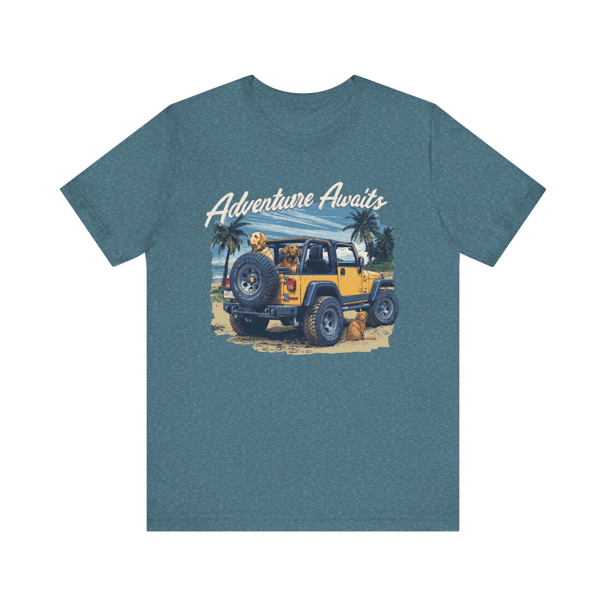 Adventure Awaits (Beach) (Adult Short Sleeve T-Shirt)