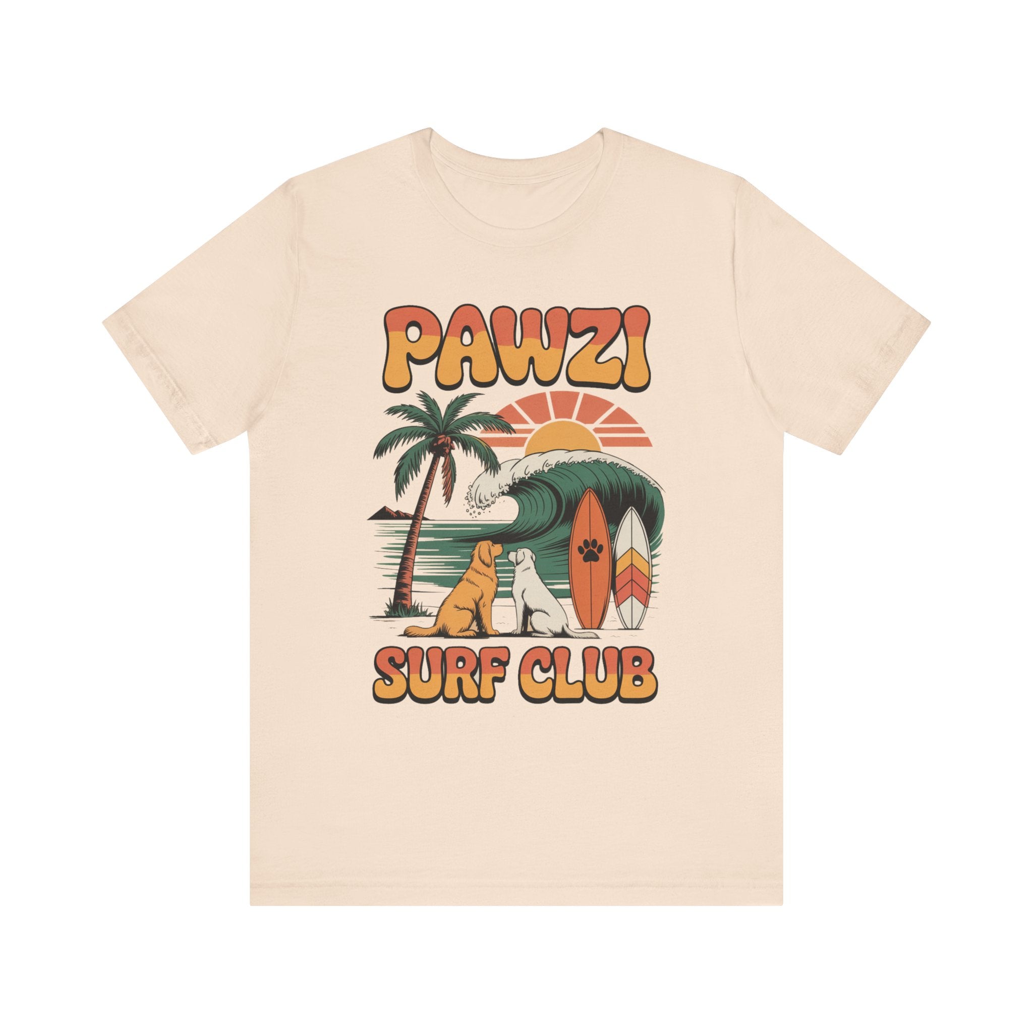 Pawz Surf Club (Adult Short Sleeve T-Shirt)
