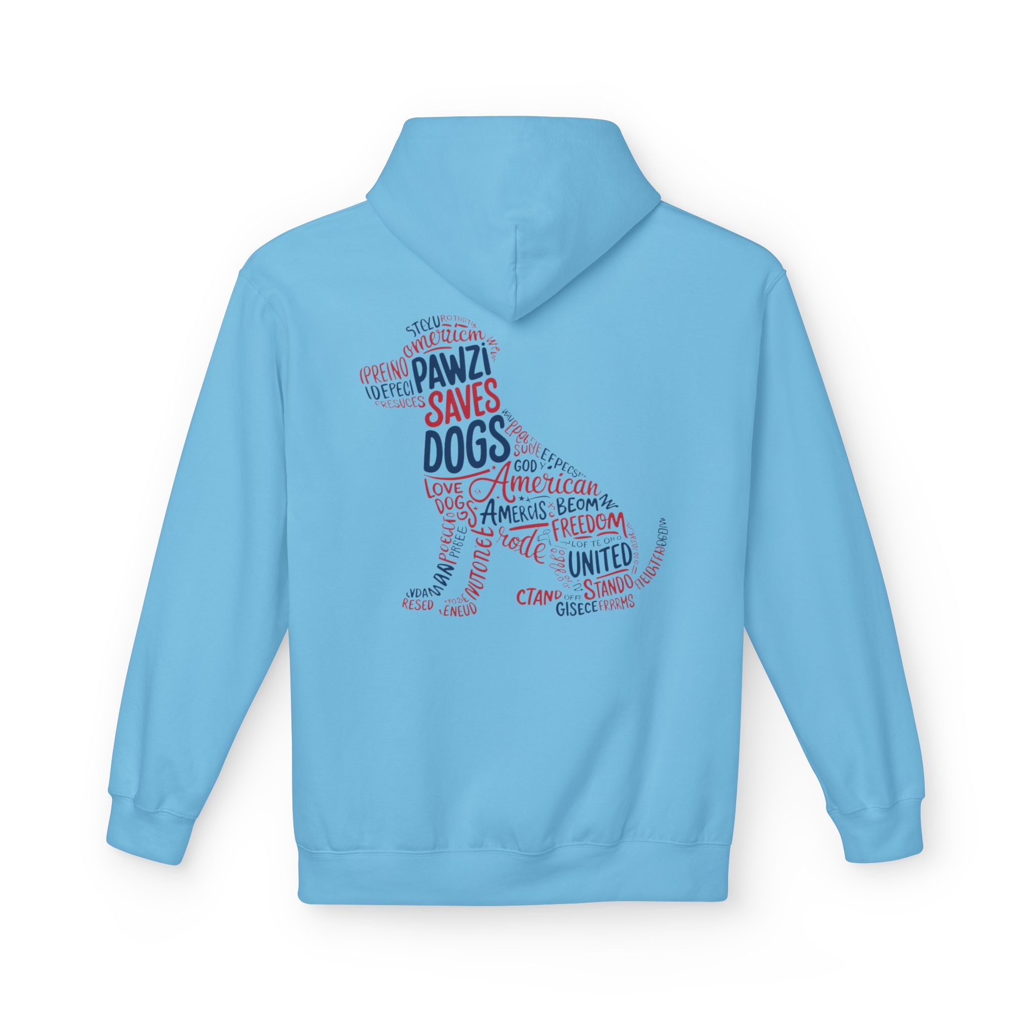 Dog Silhouette - Back Print (Adult Hoodie)