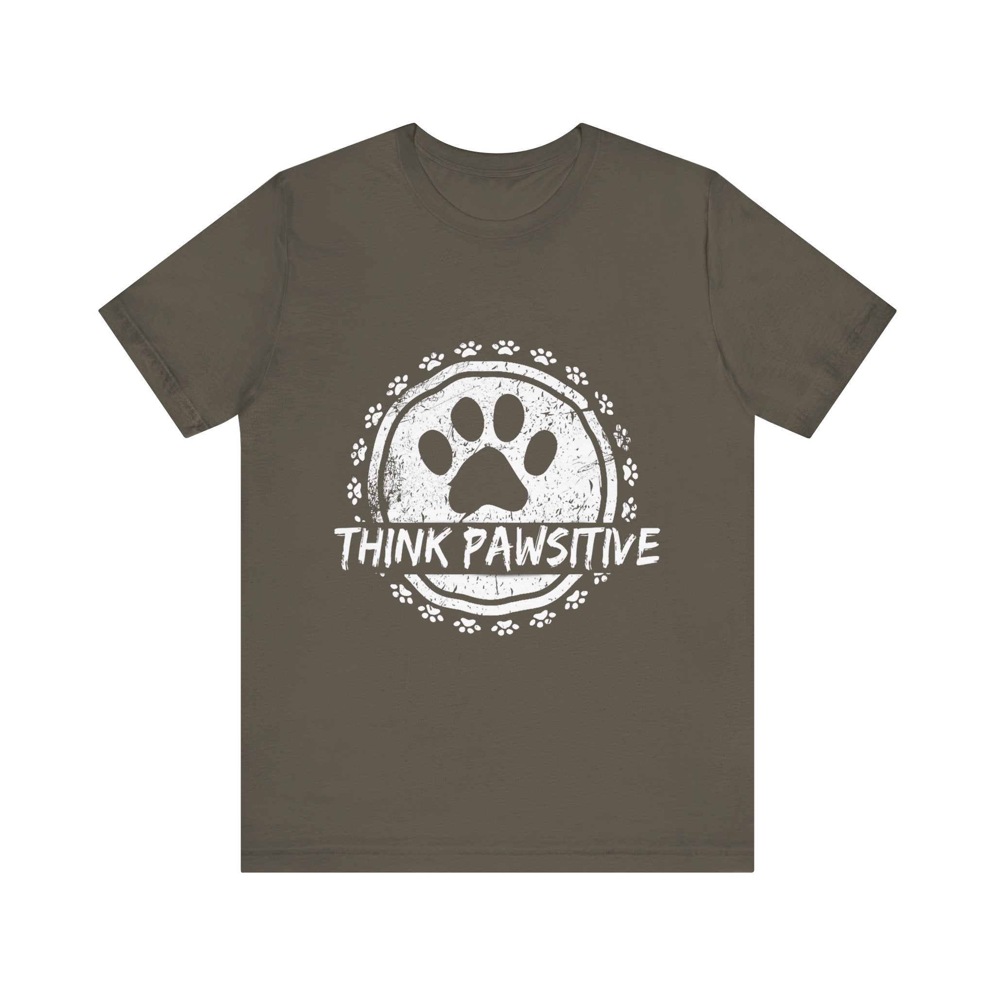 Unisex Pet Lover Tee | Think Pawsitive Shirt for Dog Owners, Animal Lovers, Gift for Pet Parents, Casual Everyday Wear, Positive Vibes