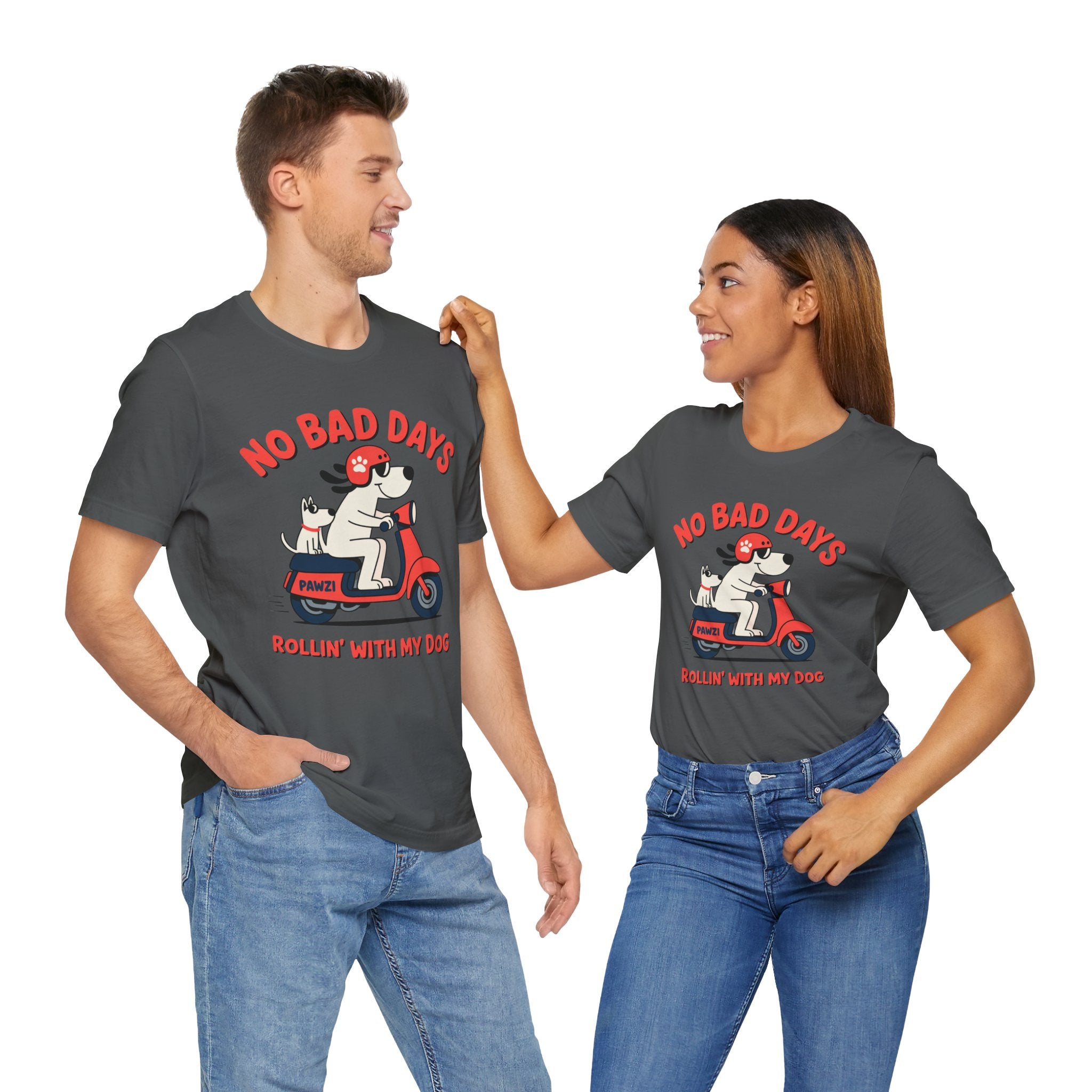 Rollin' With My Dog (Adult Short Sleeve T-Shirt)