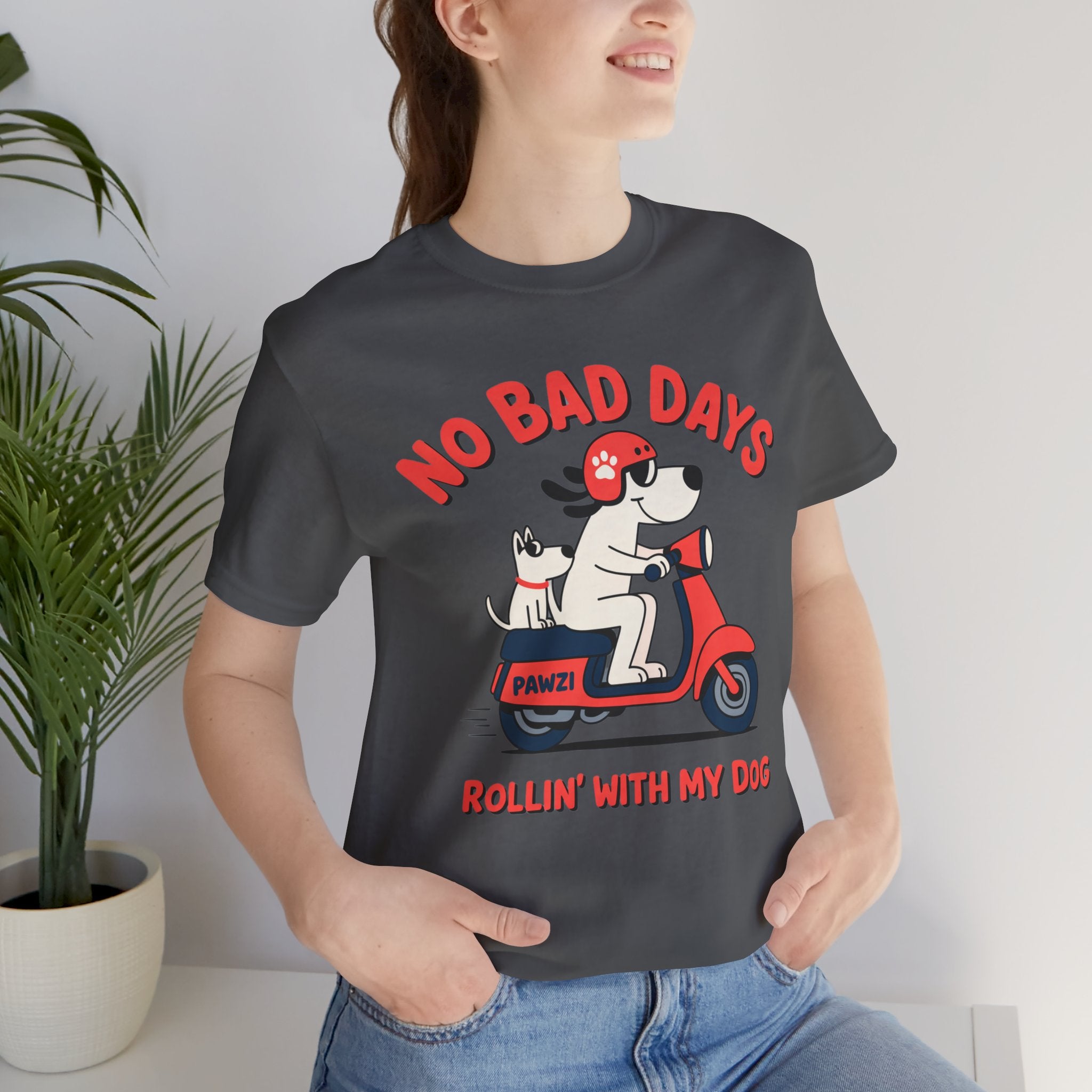 Rollin' With My Dog (Adult Short Sleeve T-Shirt)