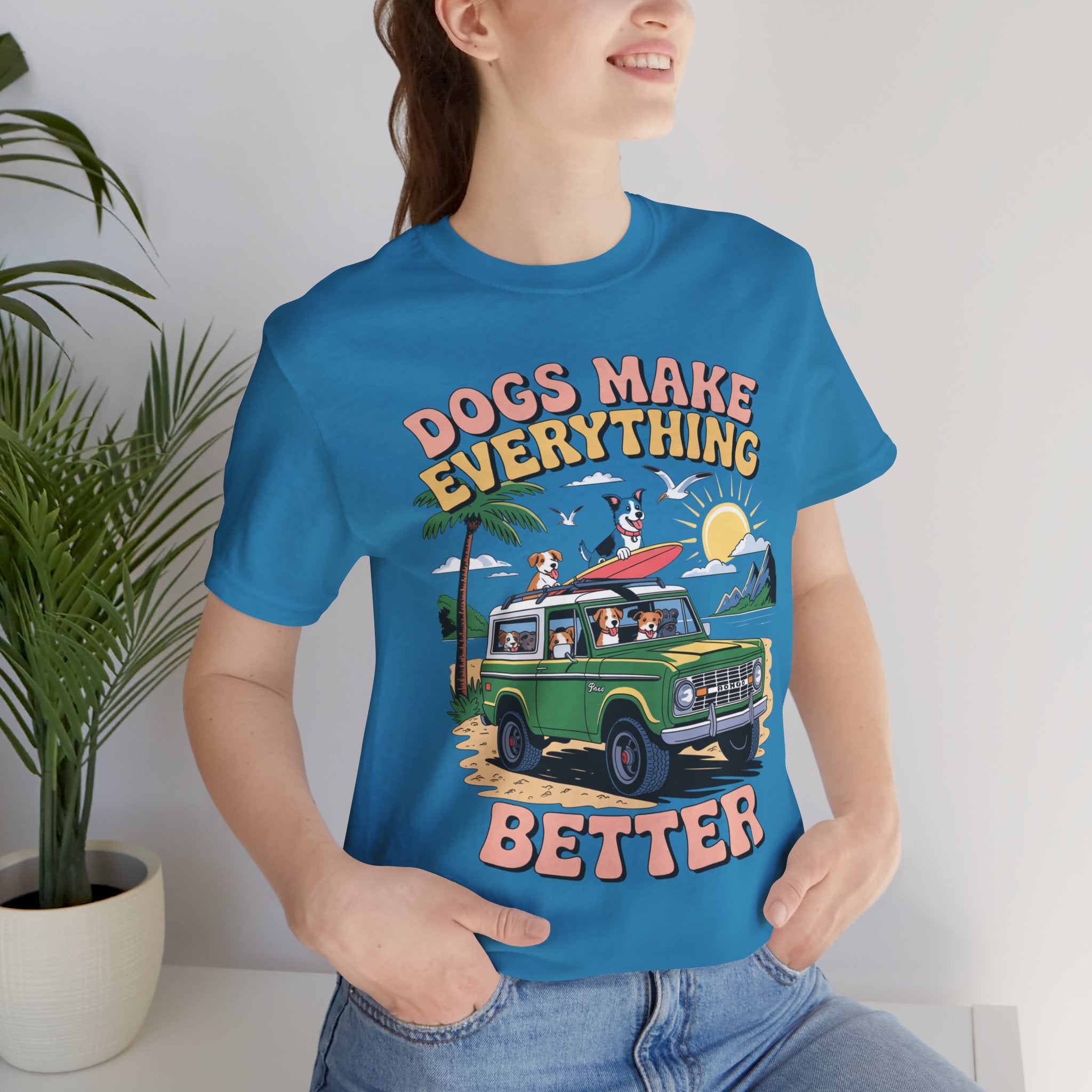 Dogs Make Everything Better (Adult Short Sleeve T-Shirt)