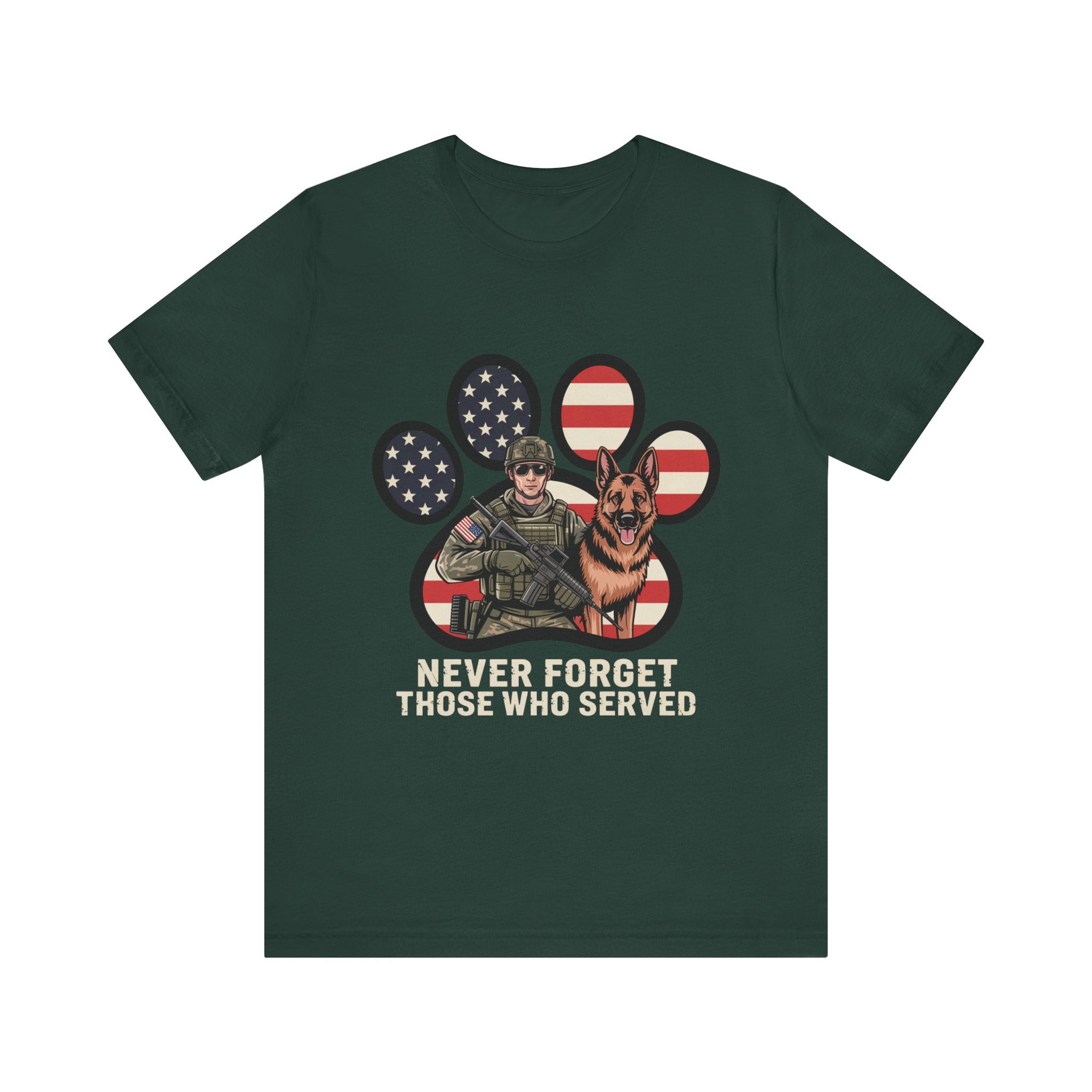 Freedom Pawzi - Military Green (Adult Short Sleeve T-Shirt)