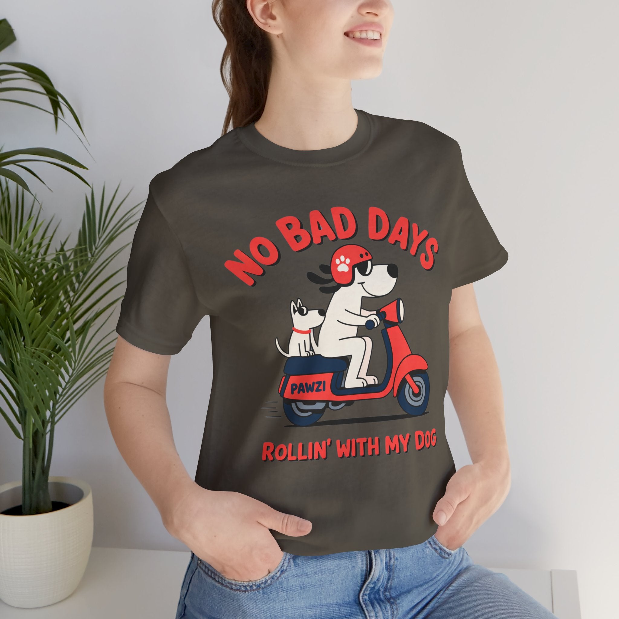 Rollin' With My Dog (Adult Short Sleeve T-Shirt)