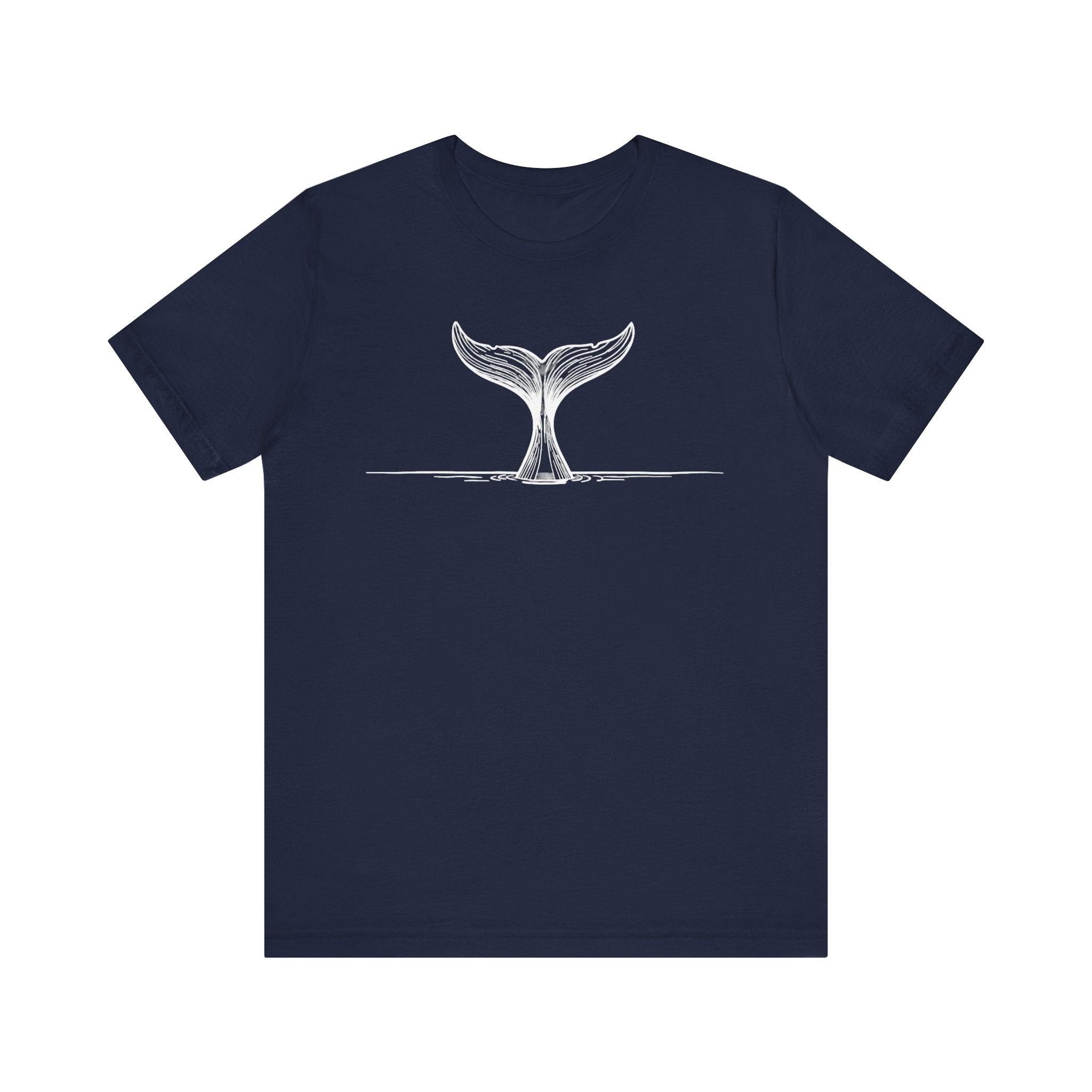 Whale Tail Line Art T-Shirt