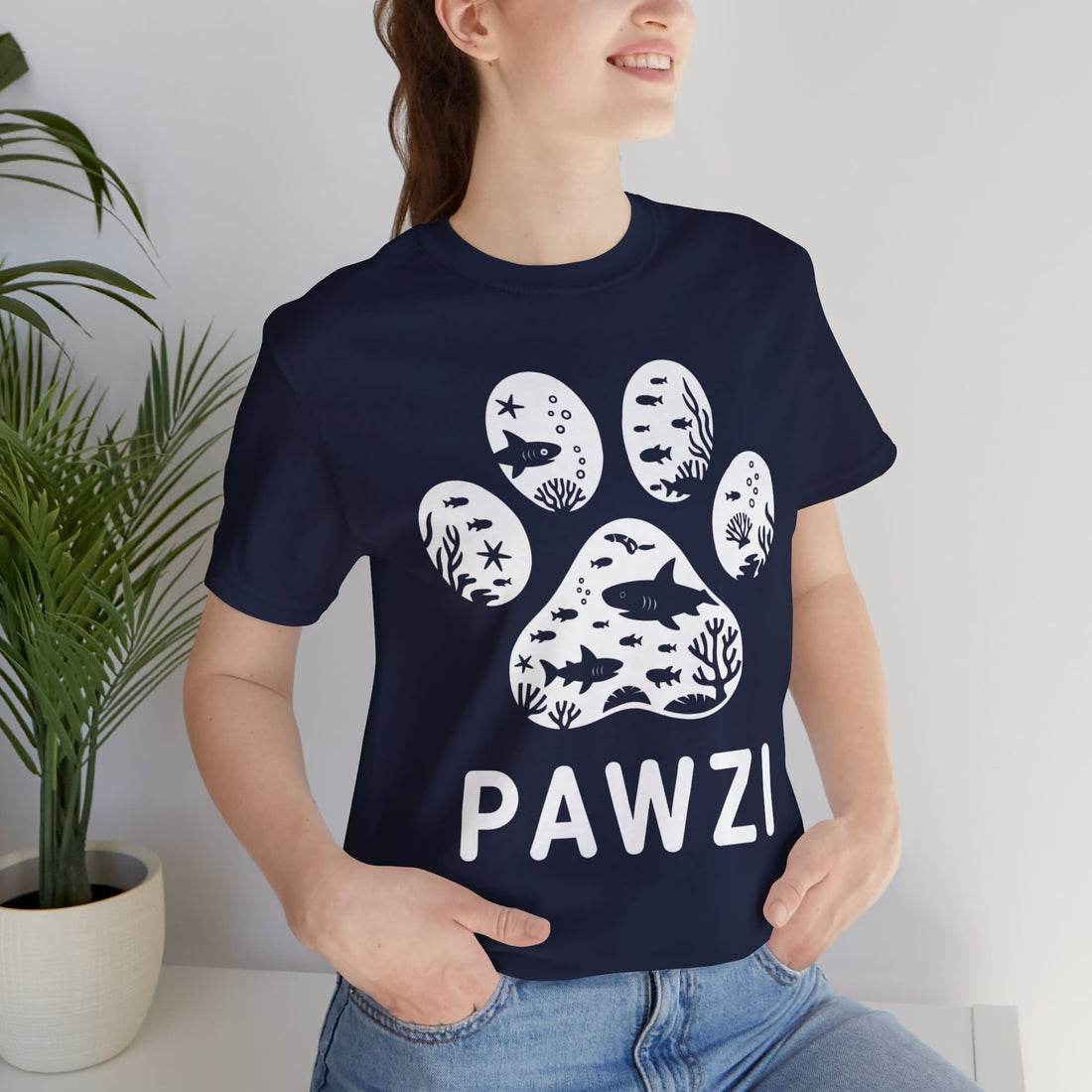 Shark Pawzi (Adult Short Sleeve T-Shirt)
