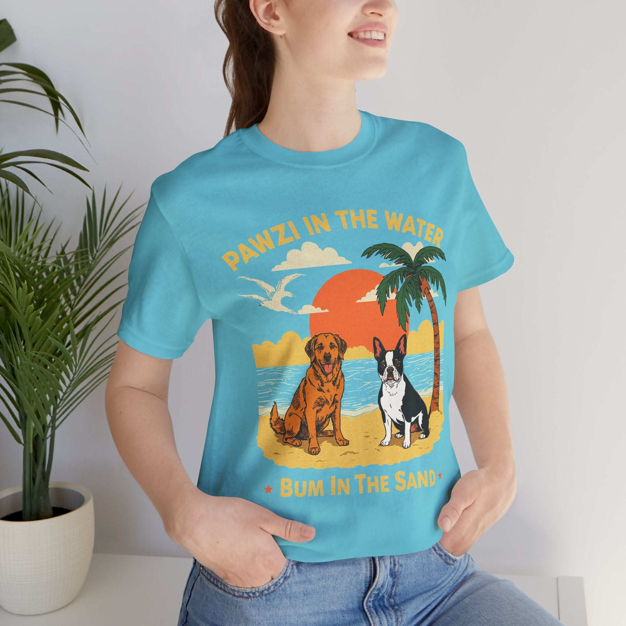 Pawzi In The Water (Adult Short Sleeve T-Shirt)