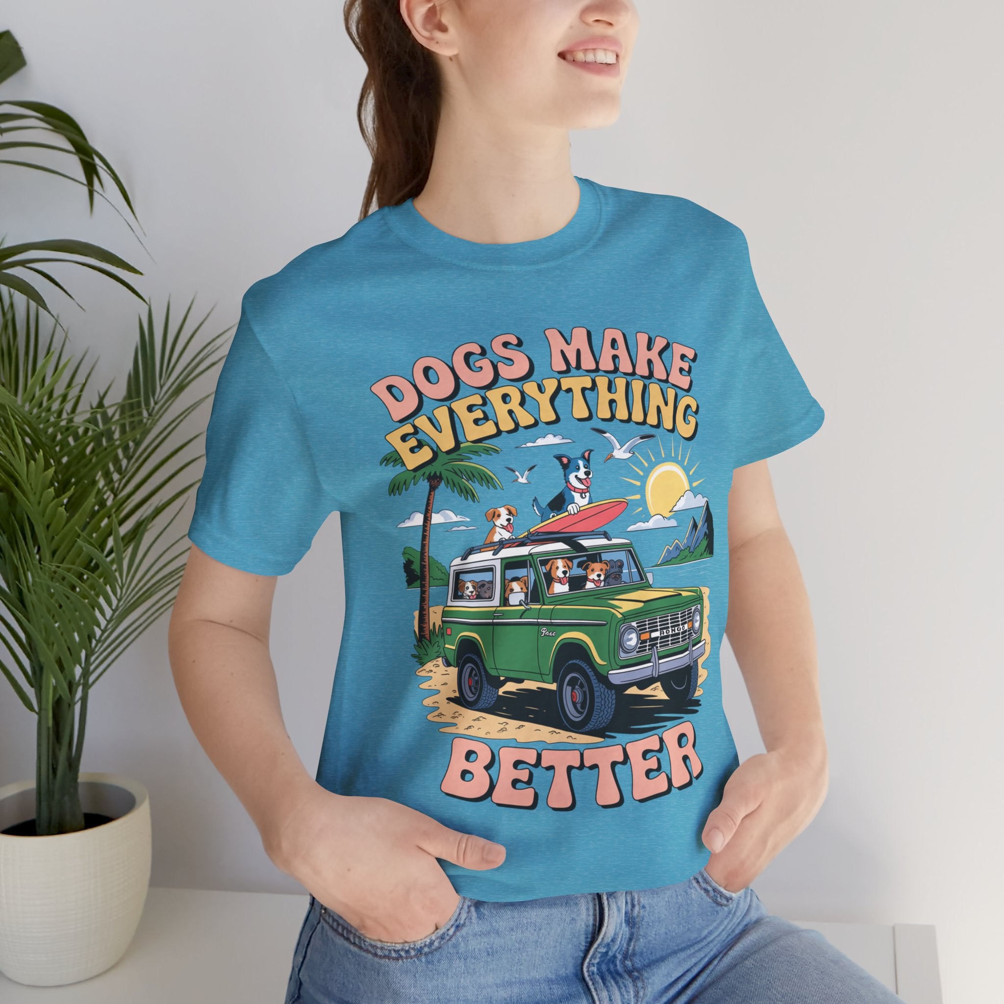 Dogs Make Everything Better (Adult Short Sleeve T-Shirt)