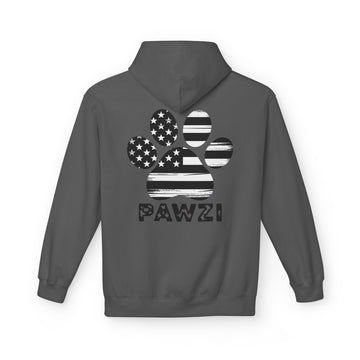 B/W Flag Pawzi (Adult Hoodie)