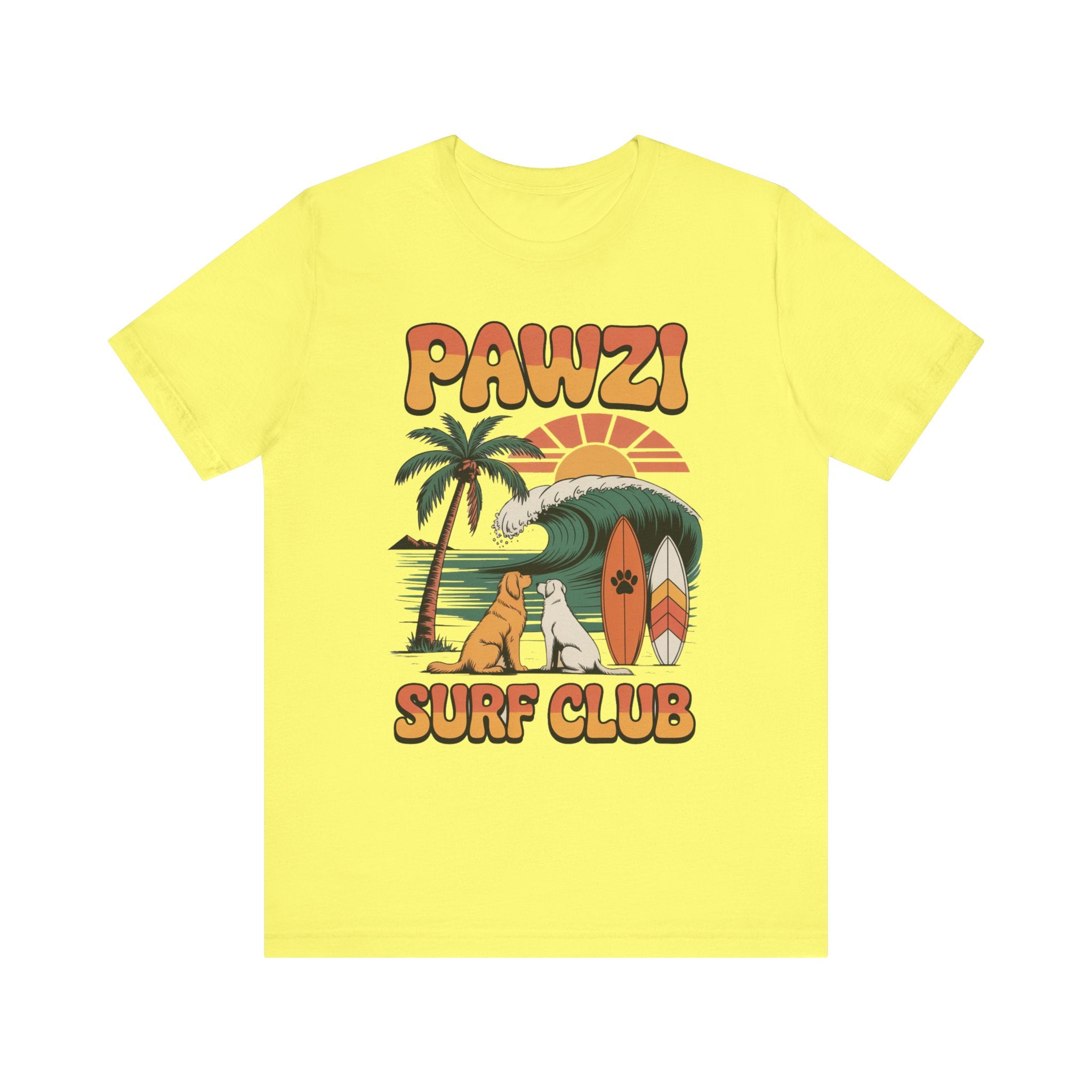 Pawz Surf Club (Adult Short Sleeve T-Shirt)