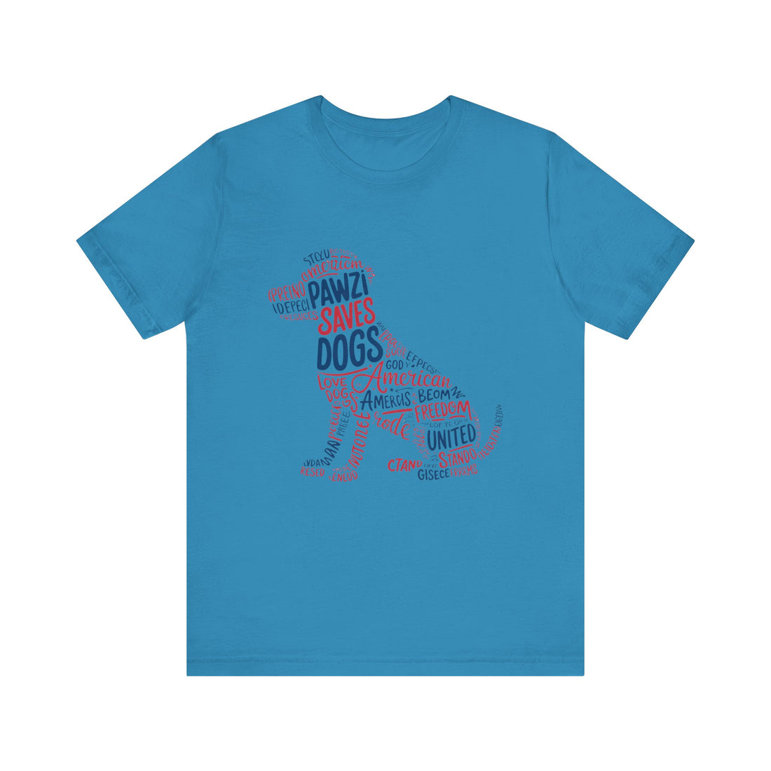 Dog Silhouette - Back Print (Adult Short Sleeve T-Shirt)