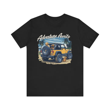 Adventure Awaits (Beach) (Adult Short Sleeve T-Shirt)